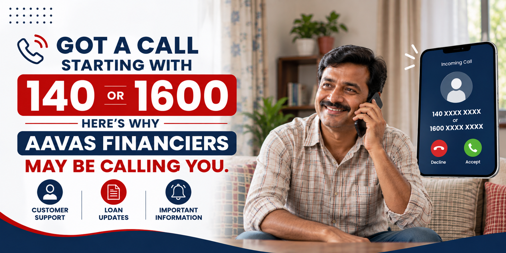 Why Does Aavas Financiers Call from 140 & 1600 Series Numbers?
