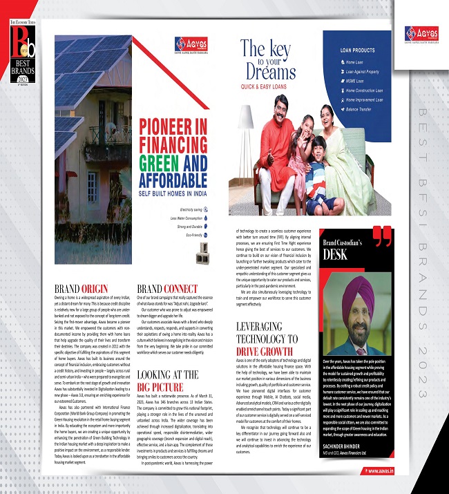 Aavas featured in ET BFSI Coffee Table Book 